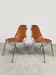 Vintage Italian design Les Arcs chairs camel leather Charlotte Perriand for Dal Vera 1970s