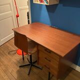 Vintage desk 60s wood and metal