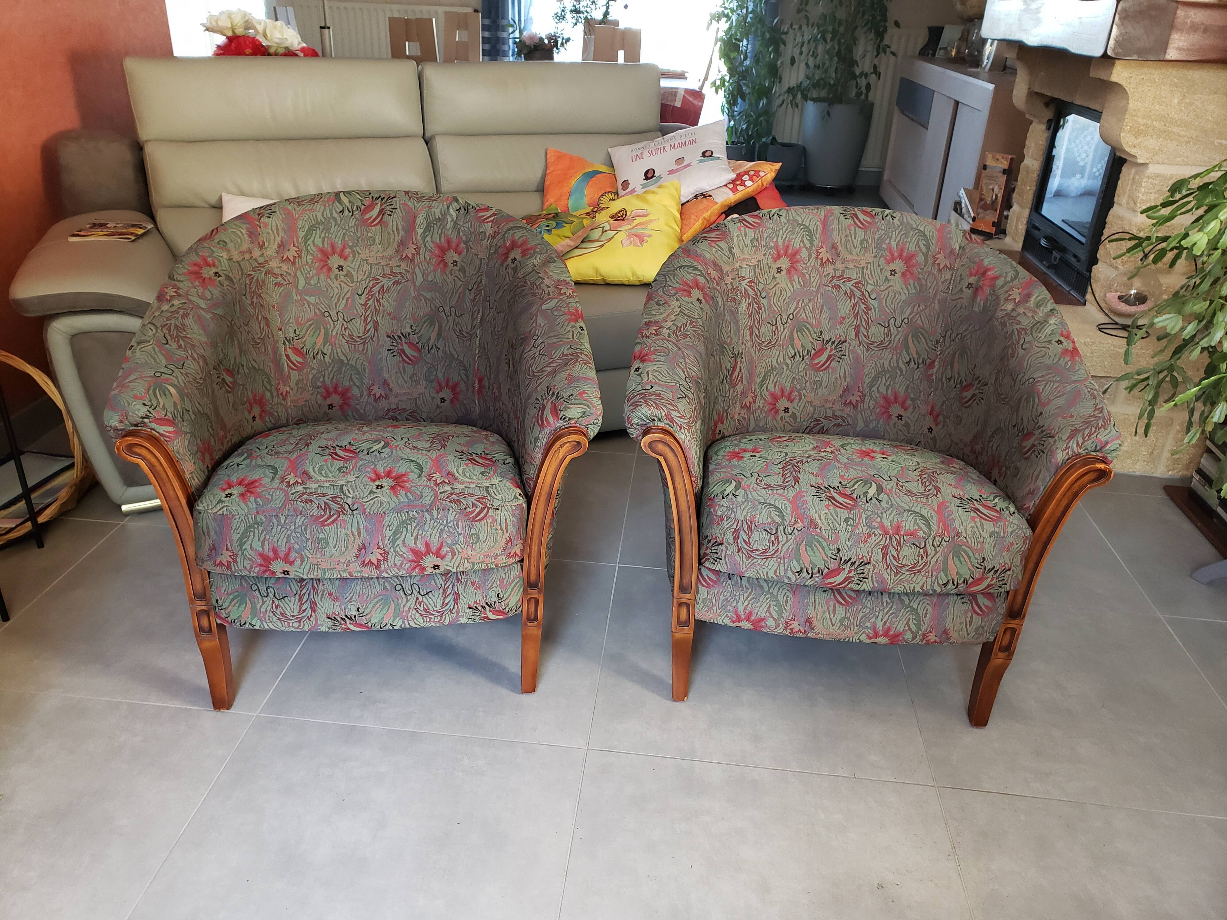 Pair of club chairs