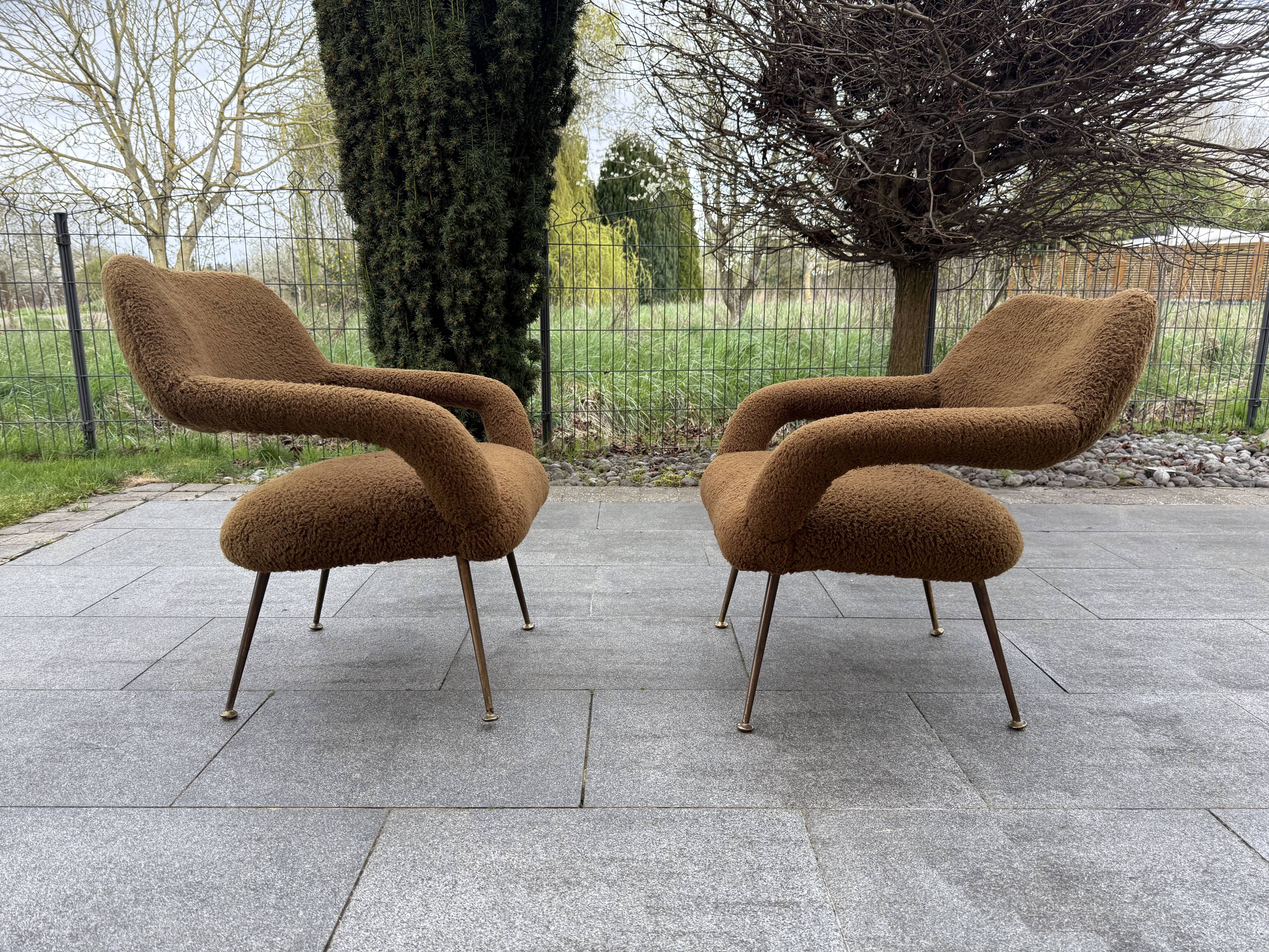 Set of 2 armchairs Attributed to Gastone Rinaldi for Rima Italy 1950s