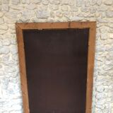 Old fireplace mirror 144cm/97.5cm, pearled, late 19th century, gilded with pricked ice leaf.