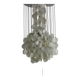 Sixties ceiling lamp with small ceramic shells