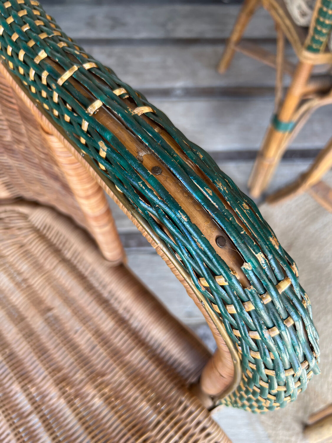 Bamboo and rattan lounge