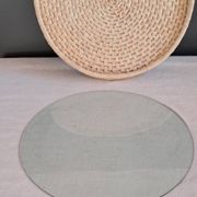 Varnished rattan tray
