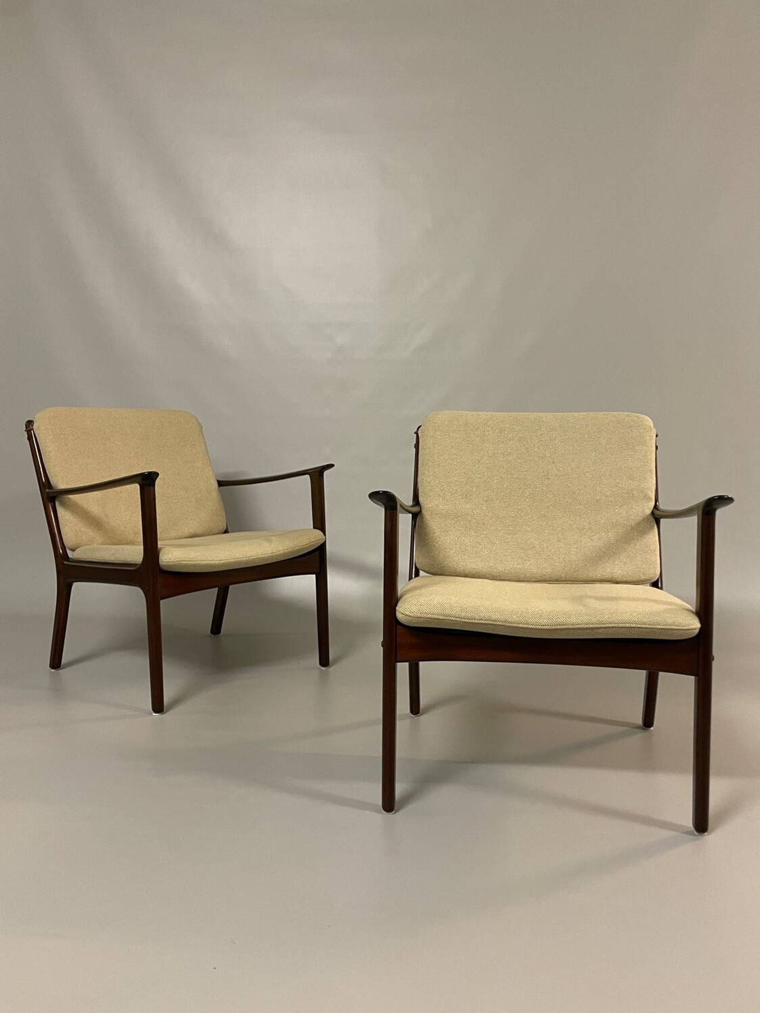 2x Easy Chair Ole Wanscher model PJ112 Mahagoni Denmark 1940s