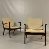 2x Easy Chair Ole Wanscher model PJ112 Mahagoni Denmark 1940s