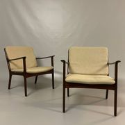 2x Easy Chair Ole Wanscher model PJ112 Mahagoni Denmark 1940s