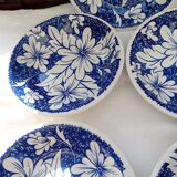 5 soup plates with English skullcaps
