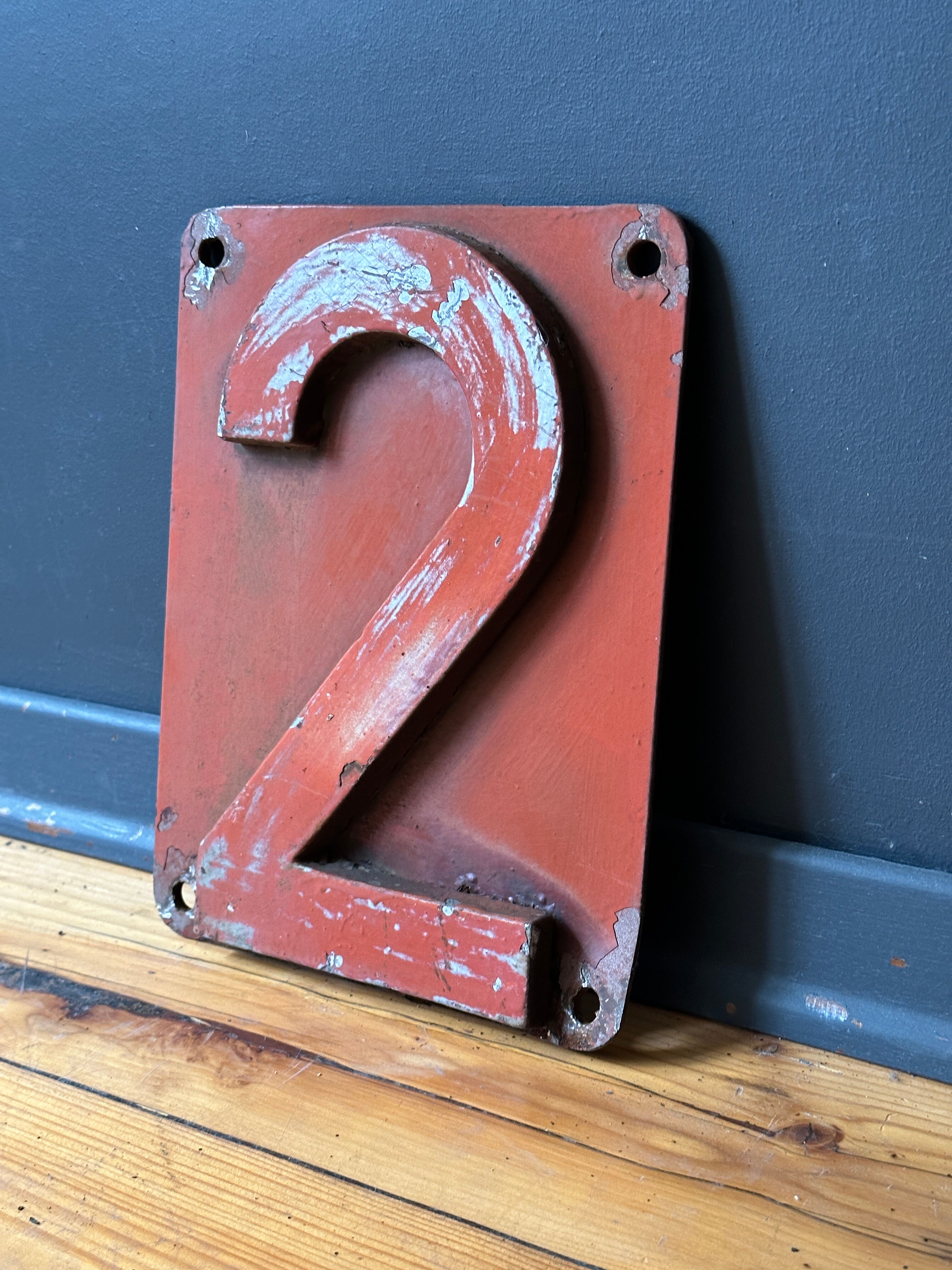 Vintage 1970's 2nd class railroad car plate