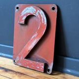 Vintage 1970's 2nd class railroad car plate