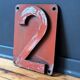 Vintage 1970's 2nd class railroad car plate