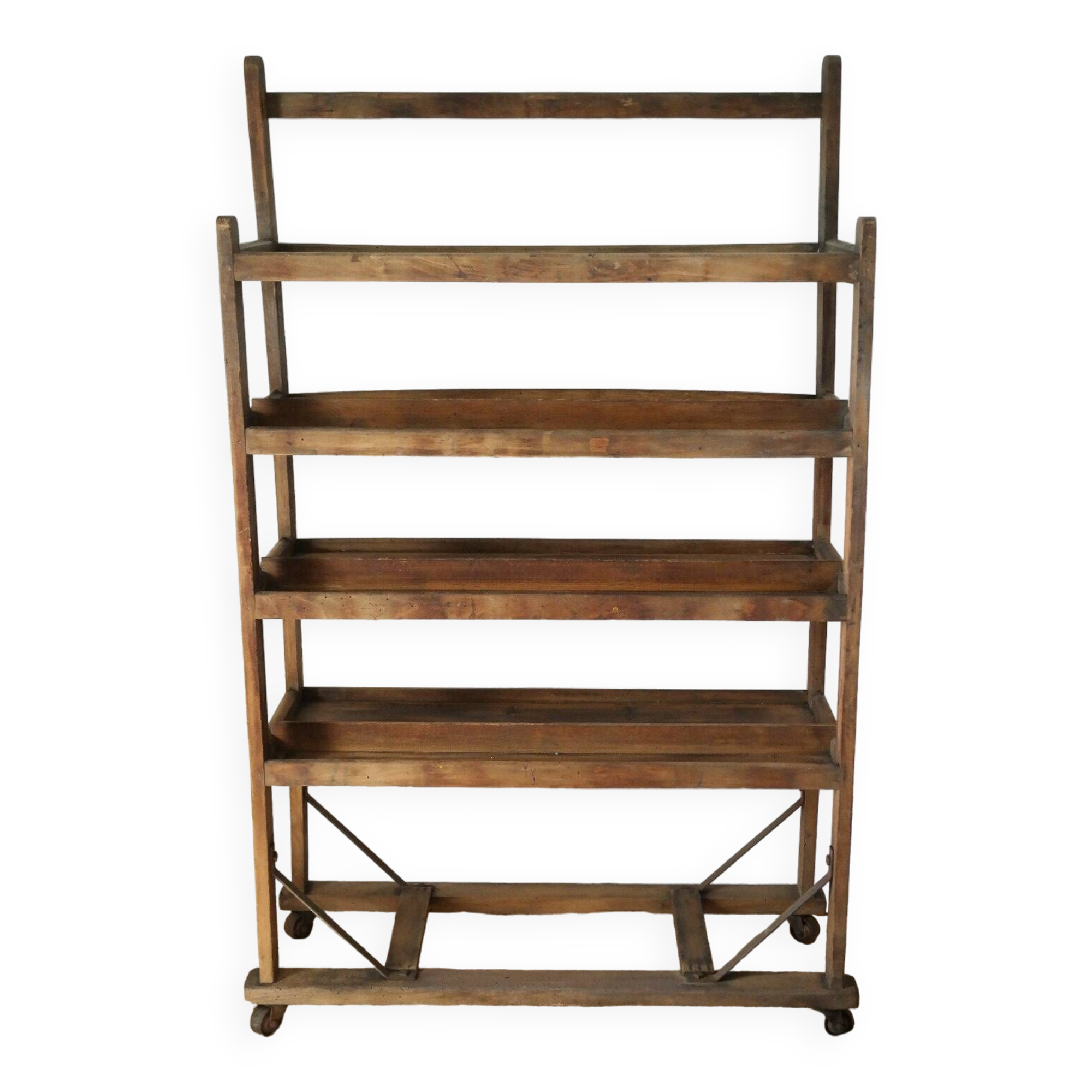 Vintage rolling shelf craft furniture