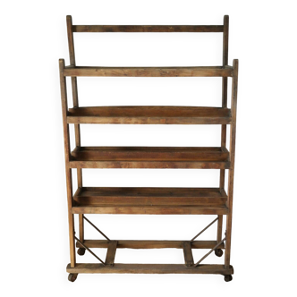 Vintage rolling shelf craft furniture