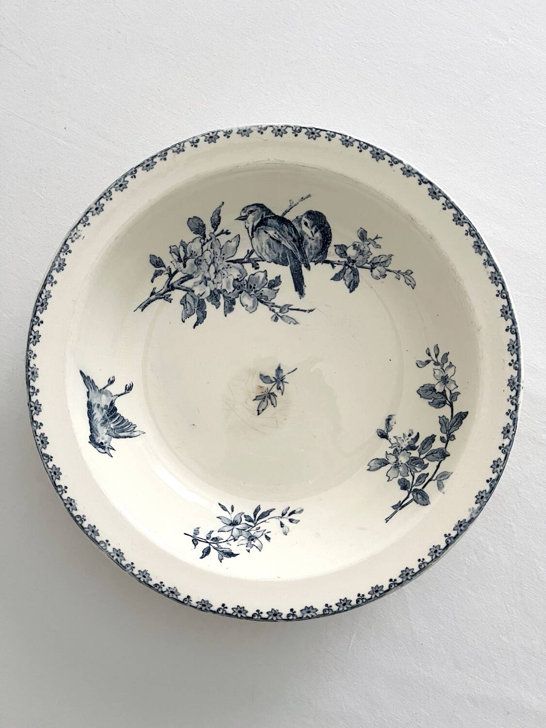 Plat creux saladier en terre de fer « Favori » Sarreguemines