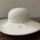 Vide poche vintage chapeau en porcelaine émaillée