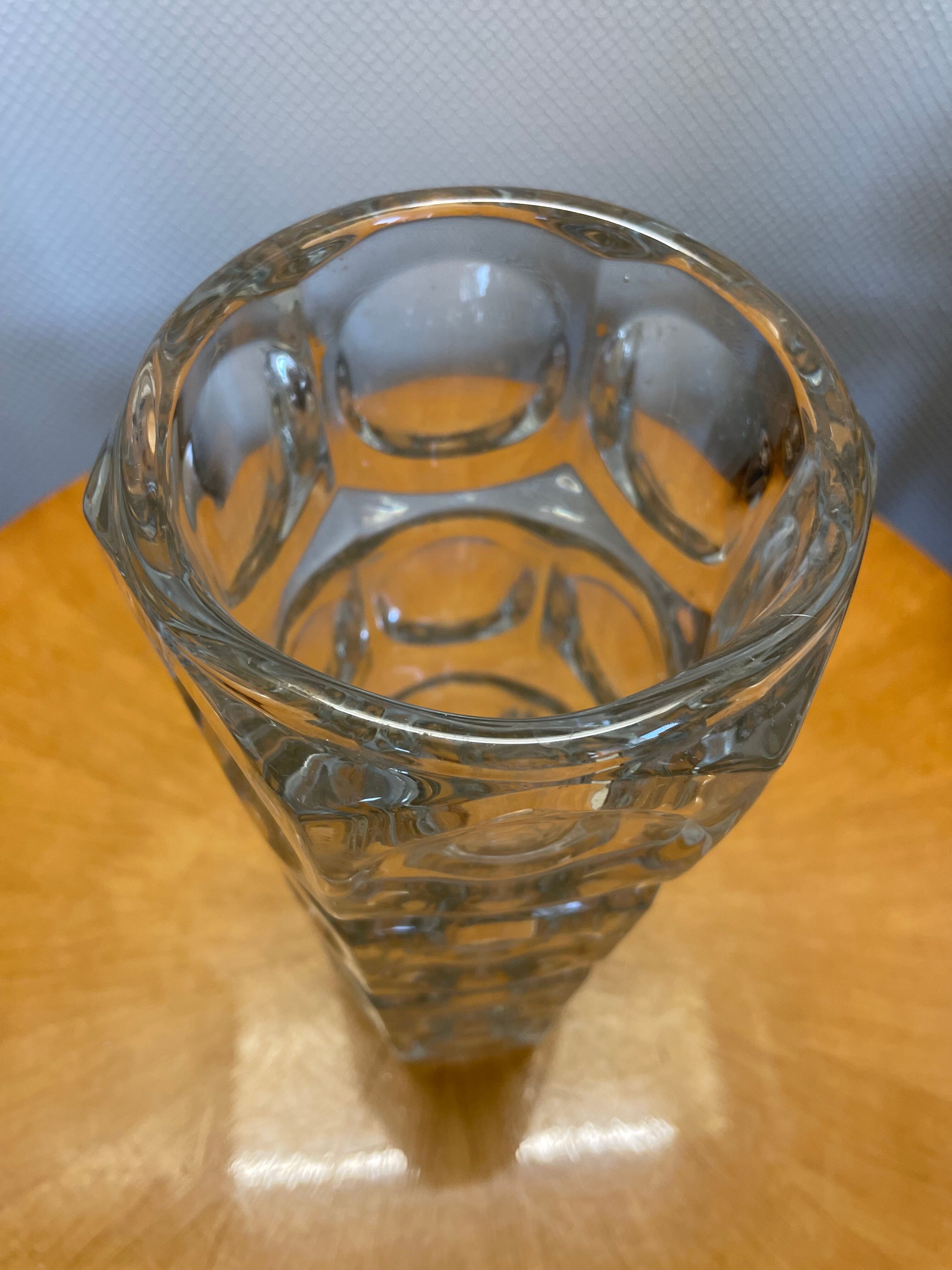 Vintage glass vase 1950s