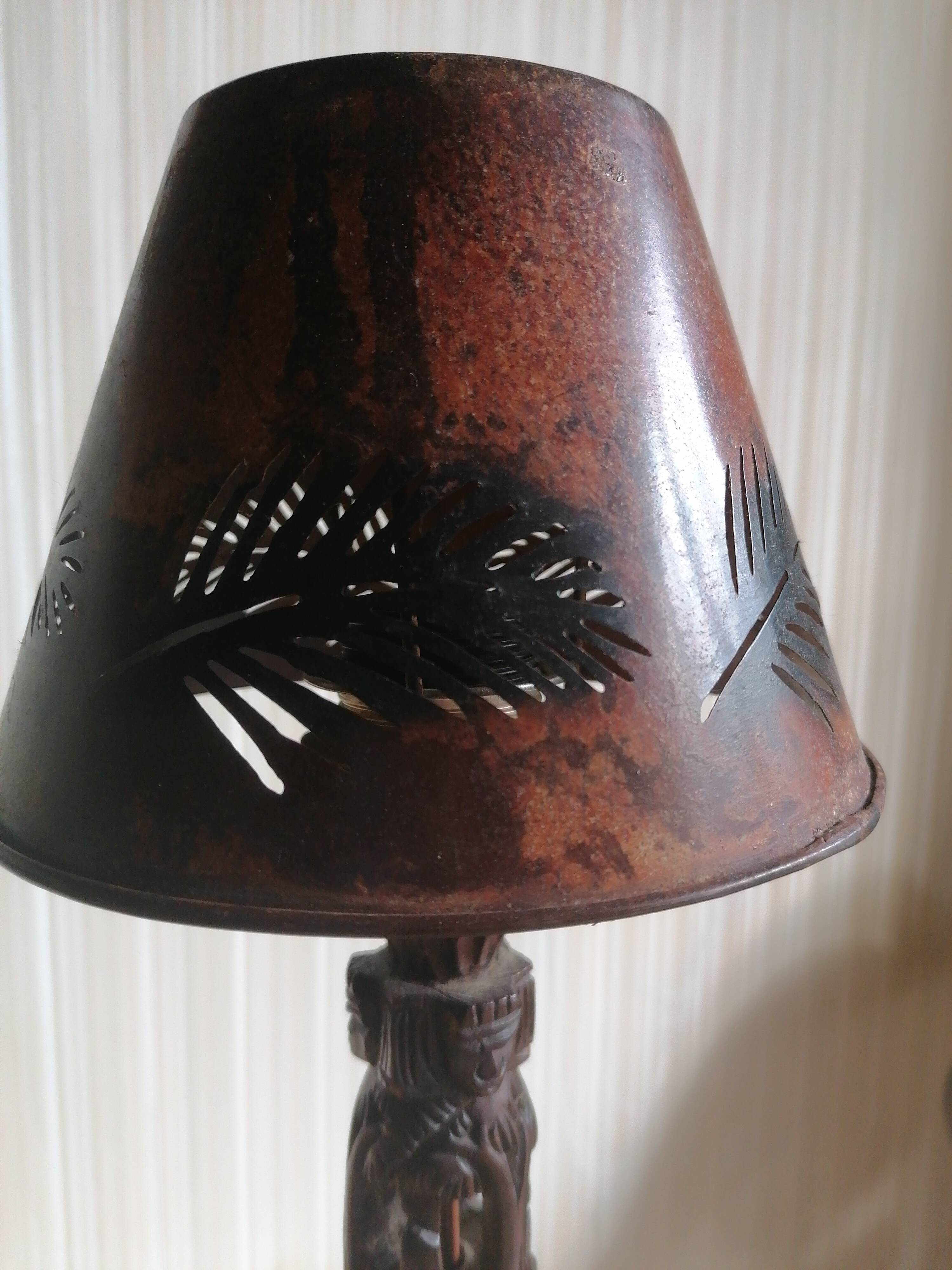 Original lamp with a metal shade