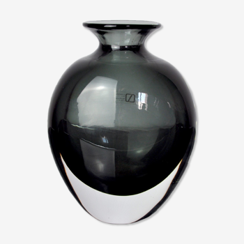 Black Nason vase by Vincenzo and Carlo Nason in murano glass, Italy, 1960