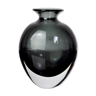 Black Nason vase by Vincenzo and Carlo Nason in murano glass, Italy, 1960