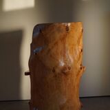 Sculptural Wabi Sabi Brutalist Chair in Solid Pine, Swedish, 1960s