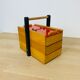 Red 50s wood worker, sewing box
