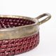 Vintage 1970s Wicker and Brass Tray, Italian Design