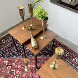 Brass champagne flutes