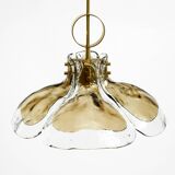 Beautiful 1960s J.T. Kalmar Franken heavy Murano glass floral ceiling lamp