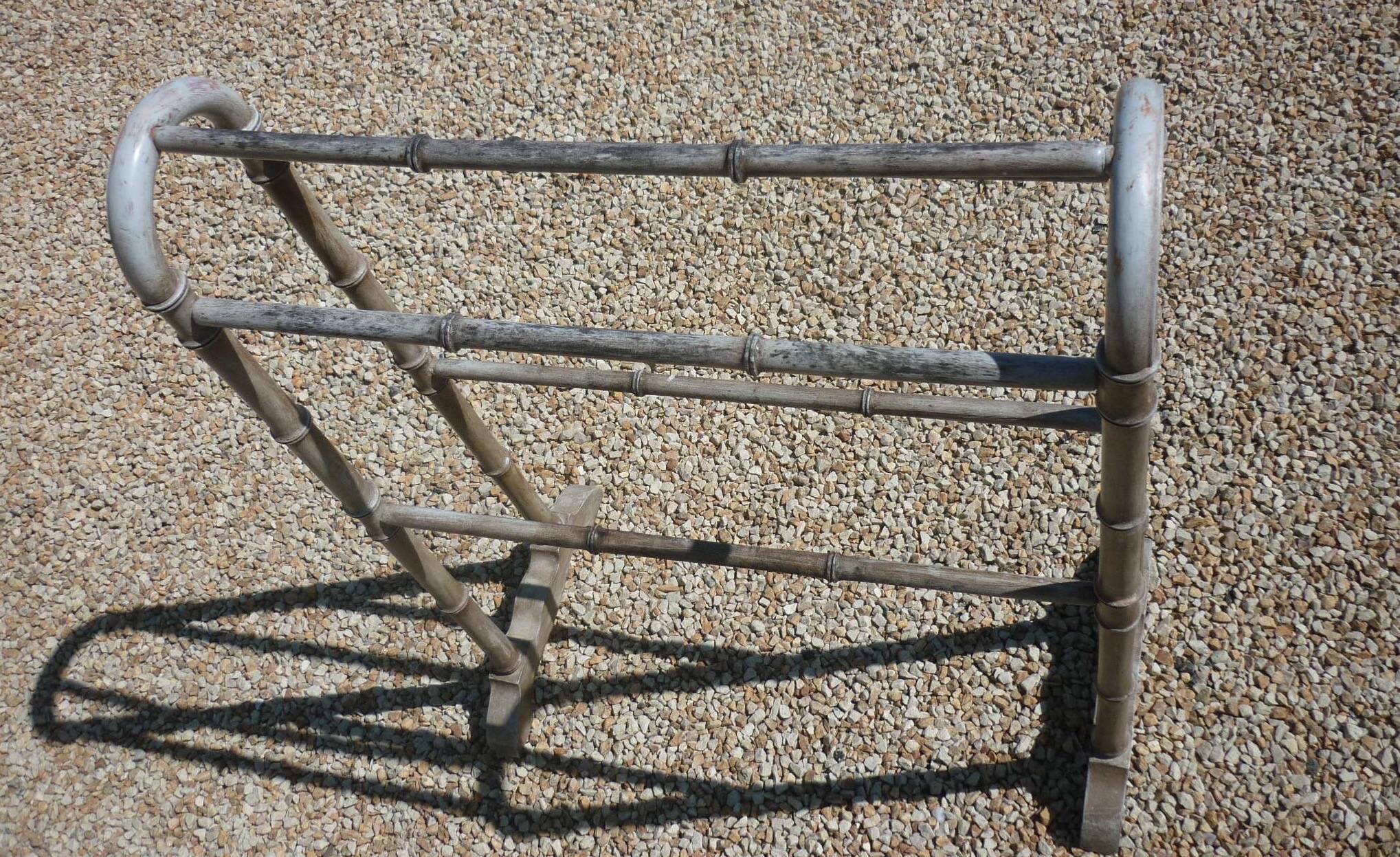 Old bamboo style towel rack from the 1900s