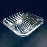 XL Mid-Century Czech Modern Crystal Art Glass Bowl, 1960s