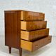 Commode années 60 en bois et laiton