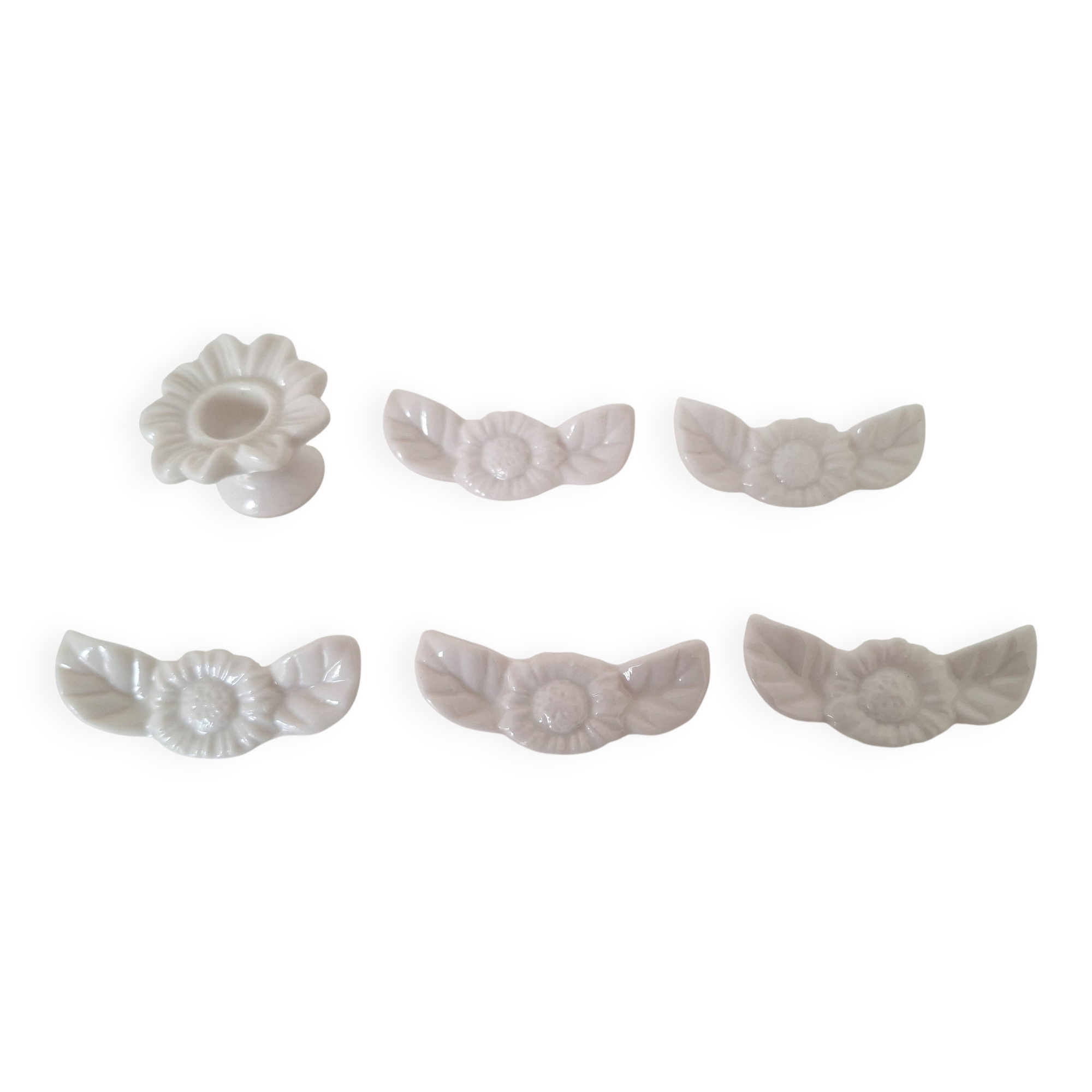 Porte couteau blanc en porcelaine