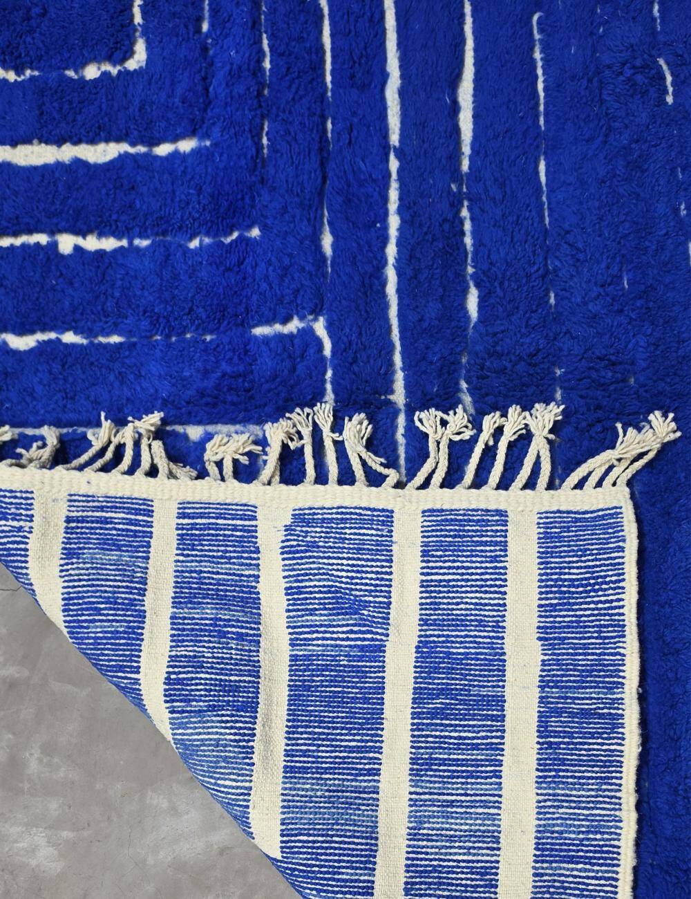 Tapis Bleu Contemporain - 300 x 237 cm