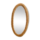 Braided rattan mirror