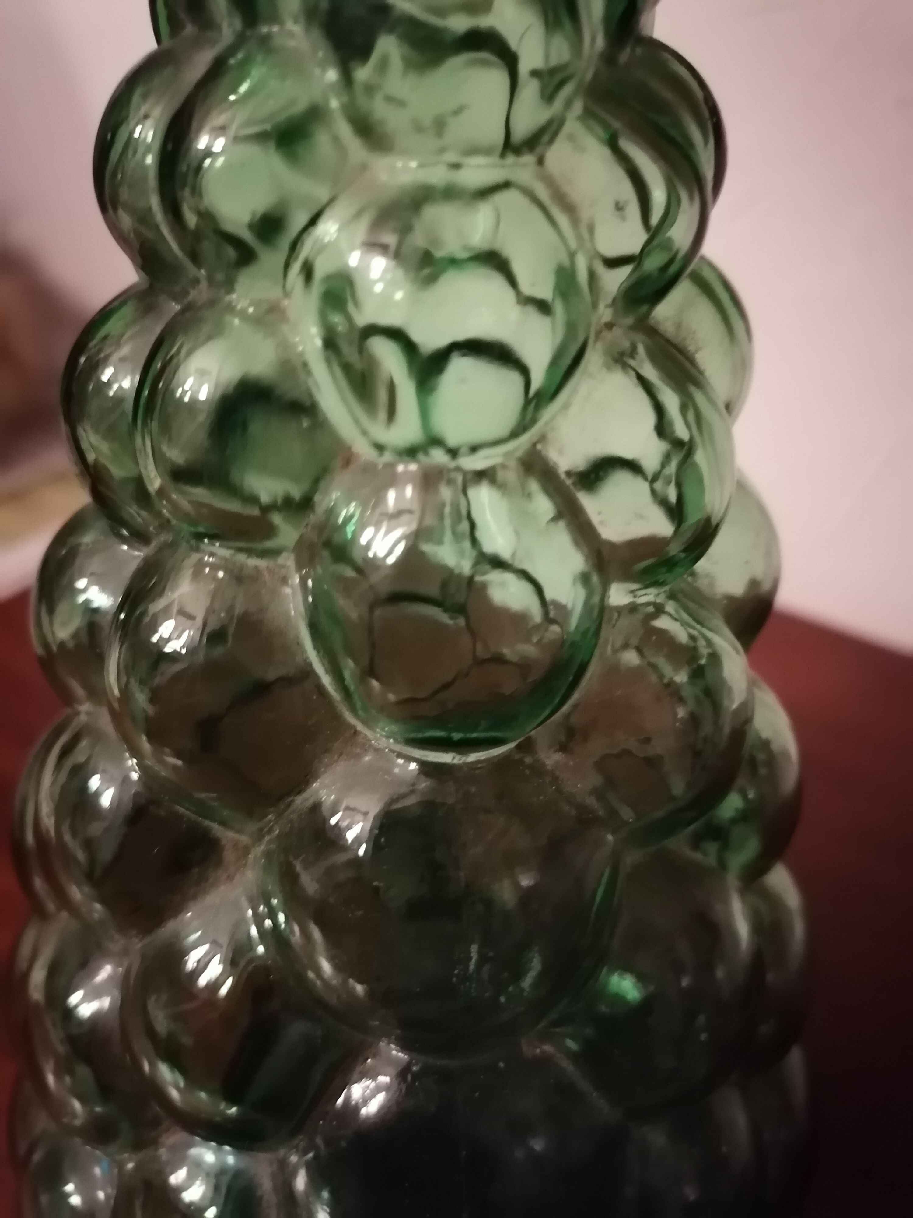 Carafe bottle glass bubble empoli italy