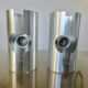Pair of "oxar" brushed metal wall lights, space age, 1970