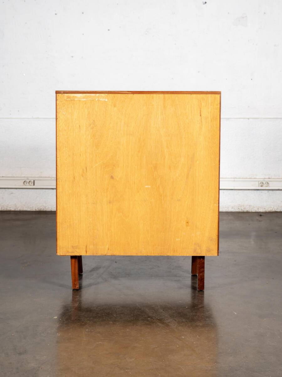 Large English teak chest of drawers