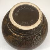 Vase en céramique émaillée West Germany reflets dorés