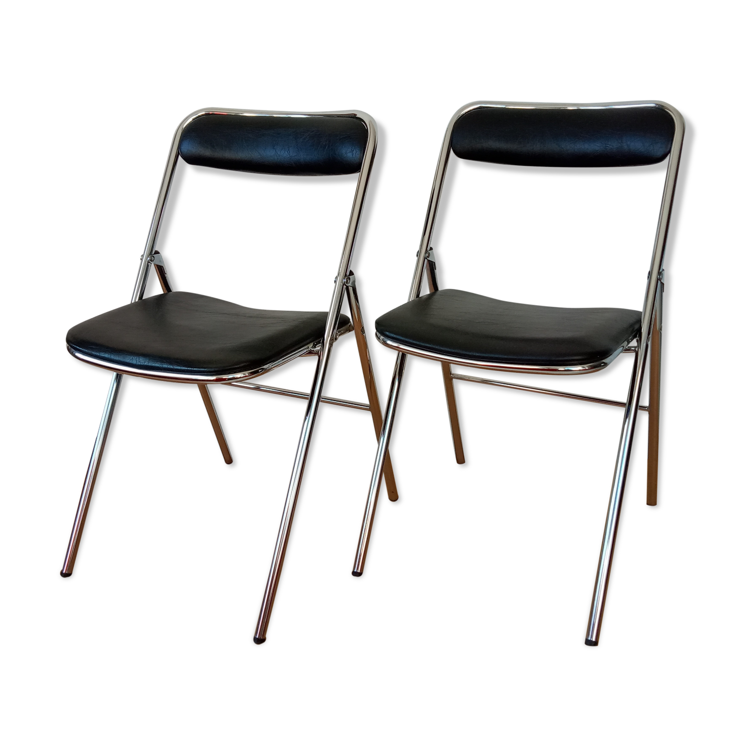 Pair of vintage folding chairs