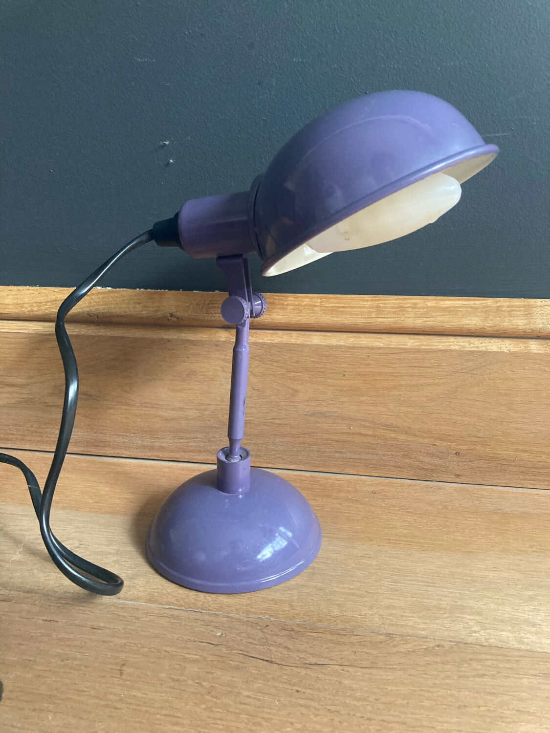Purple desk lamp