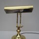 Desk/bank lamp, hinged gilded brass