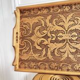 Engraved wooden tray