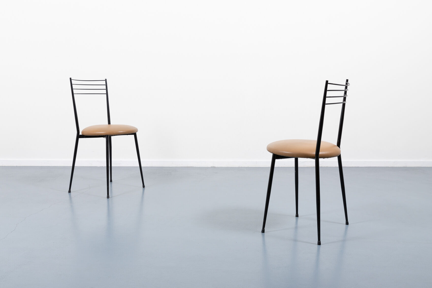 Set of 4 vintage Italian bistro chairs 1970