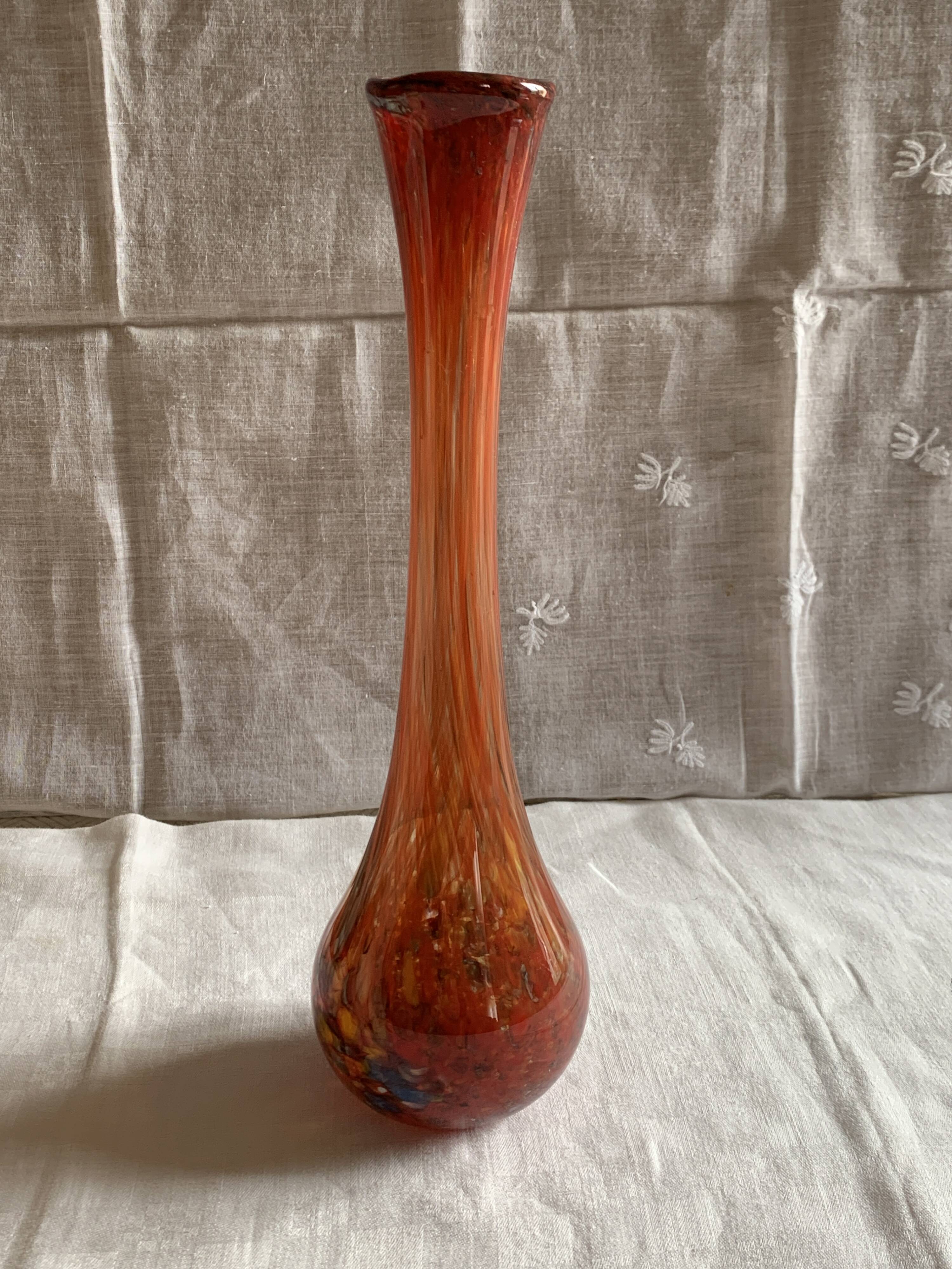 Verre Soufflé Main Fruit Murano Ancien - Objet De Décoration Vintage, En Verre, Occasion