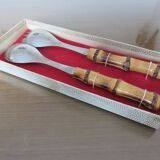 Bamboo sleeve salad cutlery 50s 60s