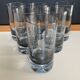 Set of 6 vintage smoked glasses with bubble feet from the 1970s.