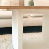 Concrete and wood coffee table - Length 120cm - Oakcub