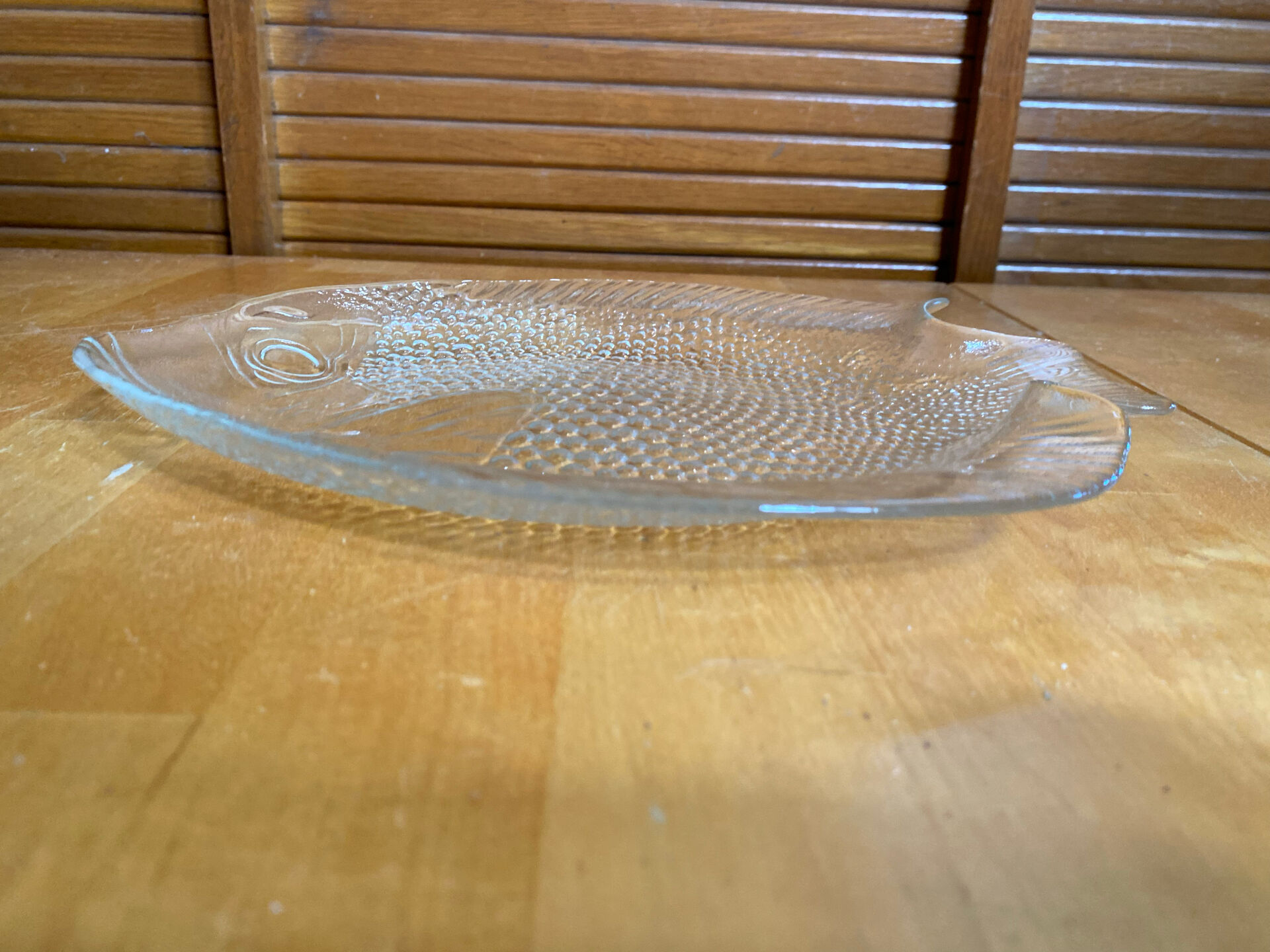Plate + 5 ARCOROC Fish Shape Glass Mould Plates + Vintage Box #