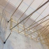 Vintage gold metal magazine door and bamboo handle / vintage 60s-70s