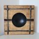 Ashtray empty pocket brutalist industrial metal and wood